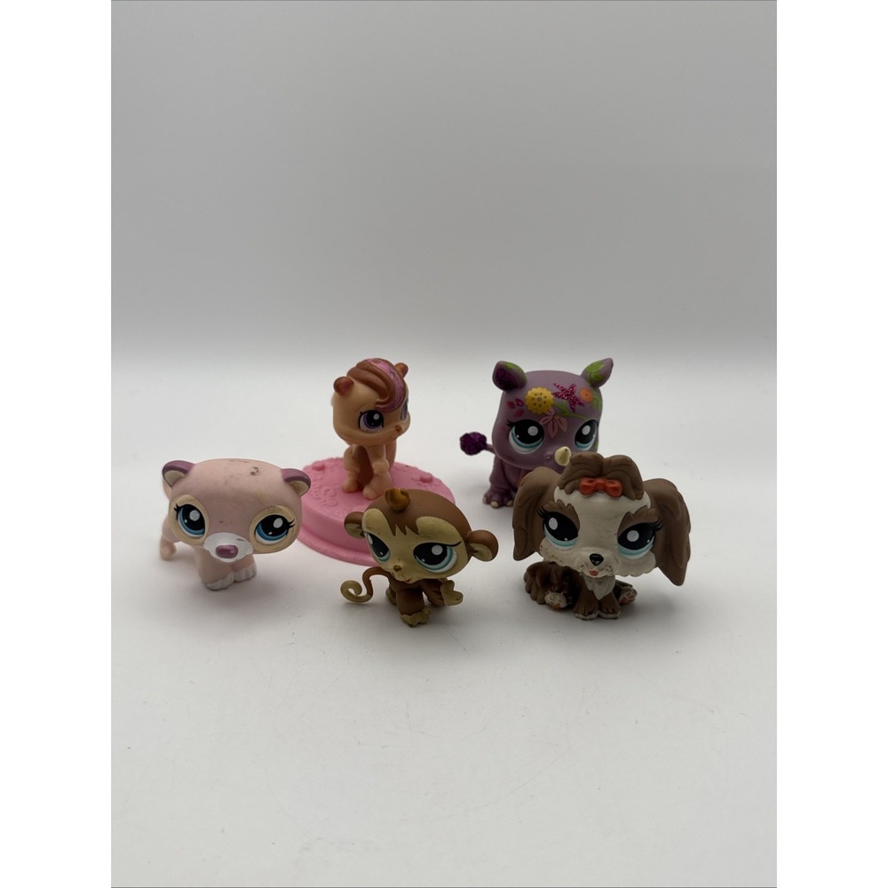 Vintage Y2K Littlest Pet Shop LPS Lot Of 5 2" Figures